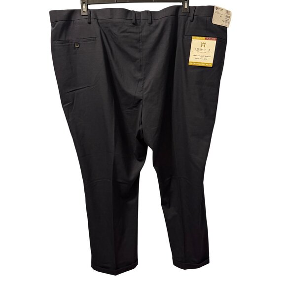 J.M. Haggar Big/Tall Pleated  Fit Dress Pants Dark Navy Hidden Expandable Waistb - Picture 8 of 11